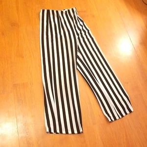 Vintage High Waisted Striped Palazzo Pants